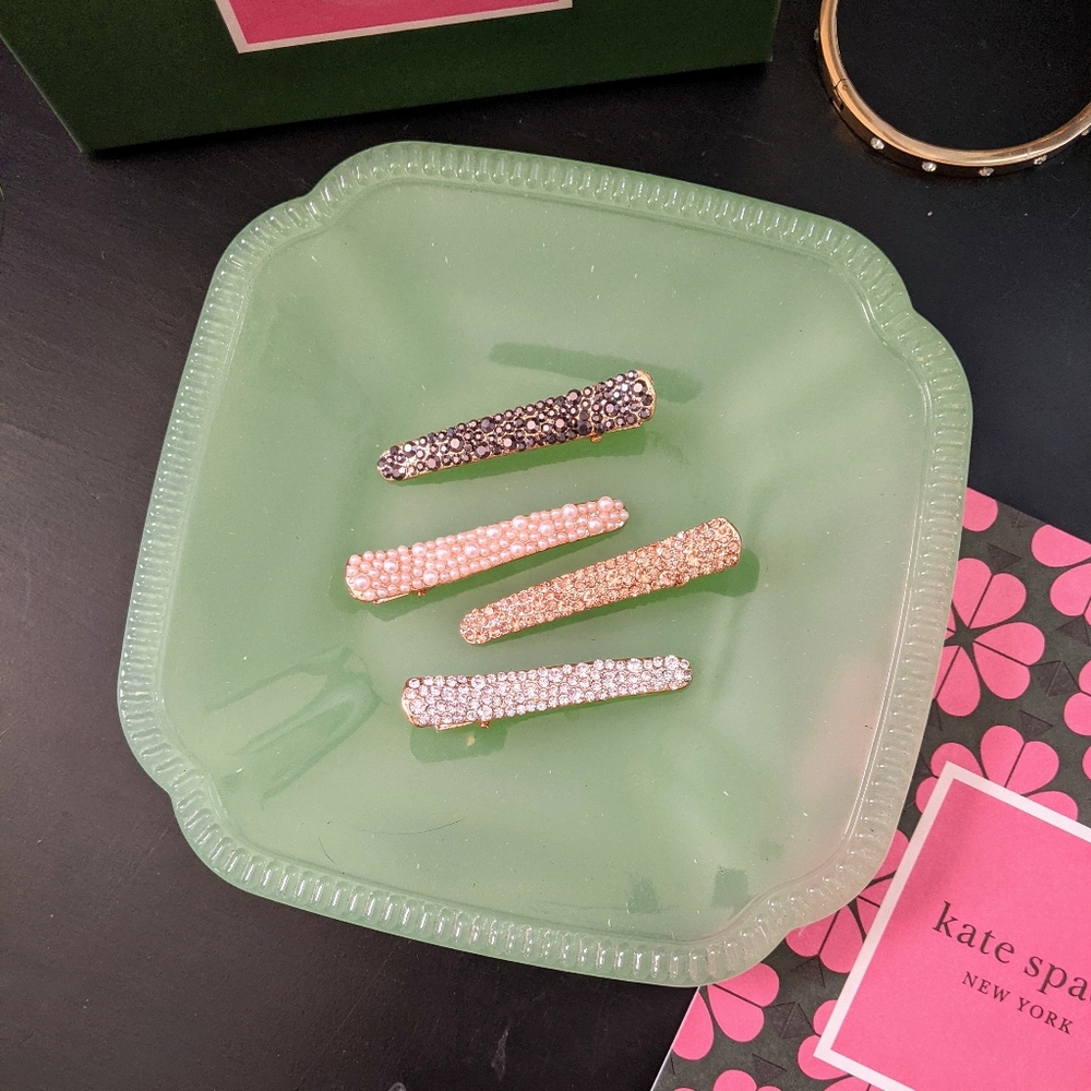 Embellished Hair Clips (Set of 4)